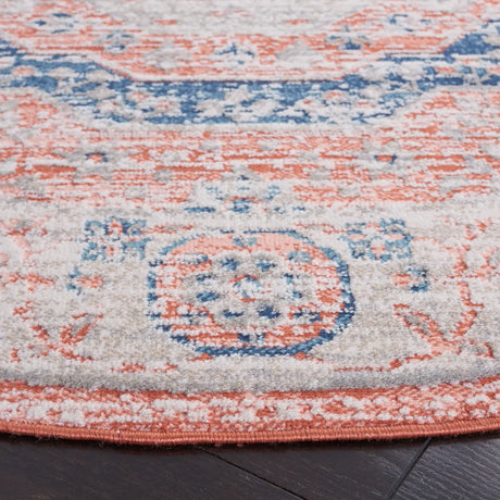 Safavieh Madison 800 6'-7" x 6'-7" Rug in Rust / Ivory