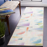 Safavieh Paint Brush 2'-2" x 8'-0" Rug in Blue / Ivory