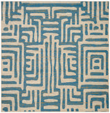 Safavieh Amsterdam 6'-7" x 6'-7" Rug in Ivory / Light Blue