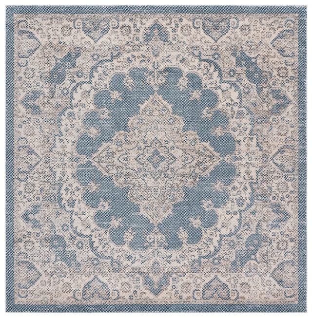 Safavieh Harrison 6'-7" x 6'-7" Rug in Blue / Ivory