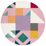 Safavieh Fifth Avenue 7'-0" x 7'-0" Rug in Pink / Multi