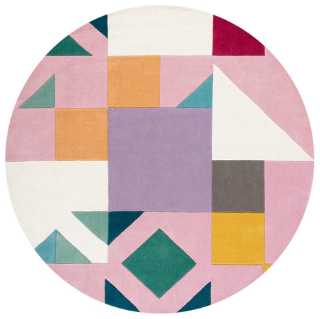 Safavieh Fifth Avenue 7'-0" x 7'-0" Rug in Pink / Multi