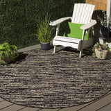 Safavieh Beach House 6'-7" x 6'-7" Rug in Black / Beige