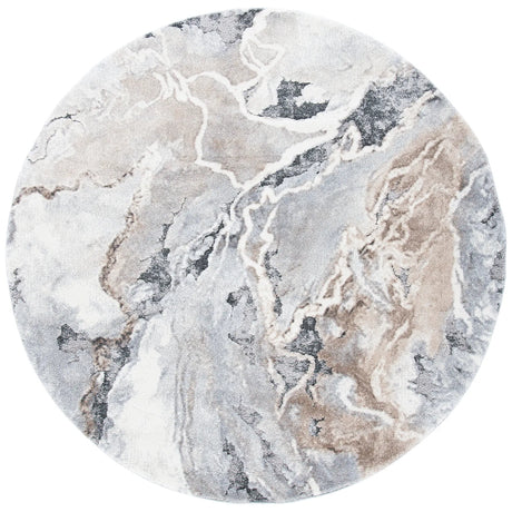 Safavieh Cyrus Shag 5'-5" x 5'-5" Rug in Grey / Beige