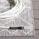 Safavieh Courtyard 4'-0" x 5'-7" Rug in Light Grey / Dark Grey