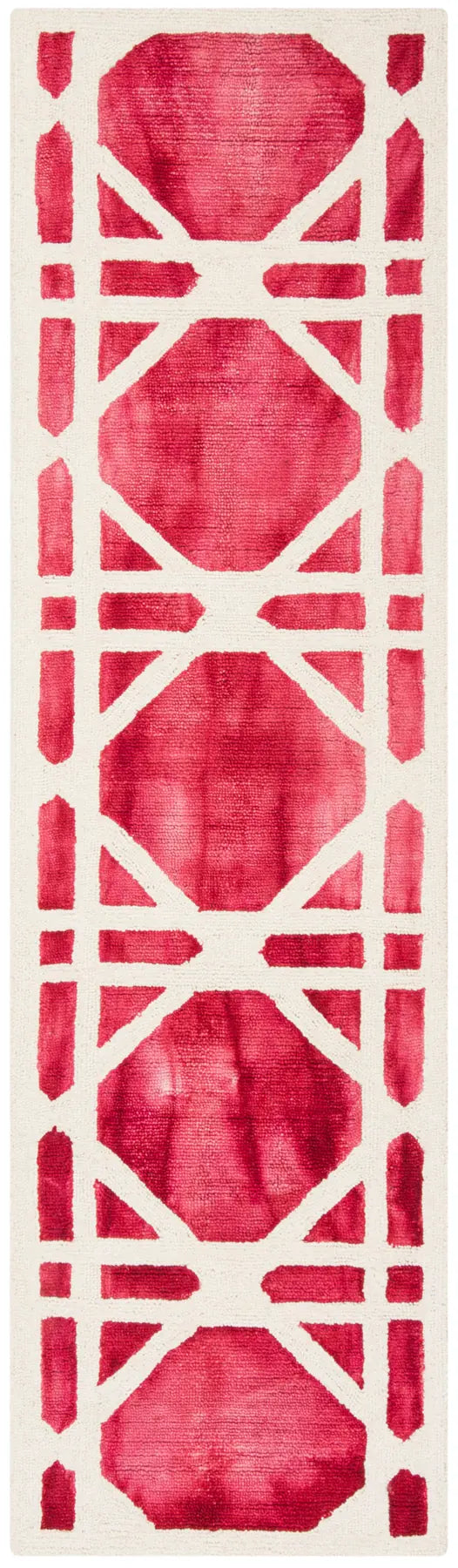 Safavieh Dip Dye 2'-3" x 10'-0" Rug in Ivory / Red