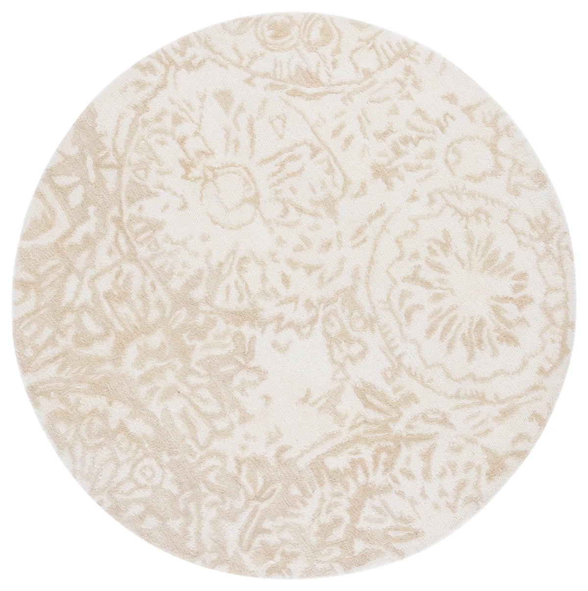 Safavieh Abstract 6'-0" x 6'-0" Rug in Beige / Ivory