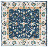 Safavieh Micro-Loop 5'-0" x 5'-0" Rug in Blue / Ivory