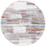 Safavieh Berber Shag 7'-0" x 7'-0" Rug in Blue Rust / Ivory
