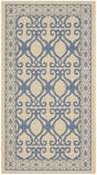 Safavieh Courtyard 2'-0" x 3'-7" Rug in Natural / Blue