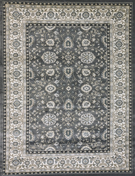 Dynamic Rugs Yazd 2803 Power Loomed Traditional Grey/Ivory Rug - Rectangular