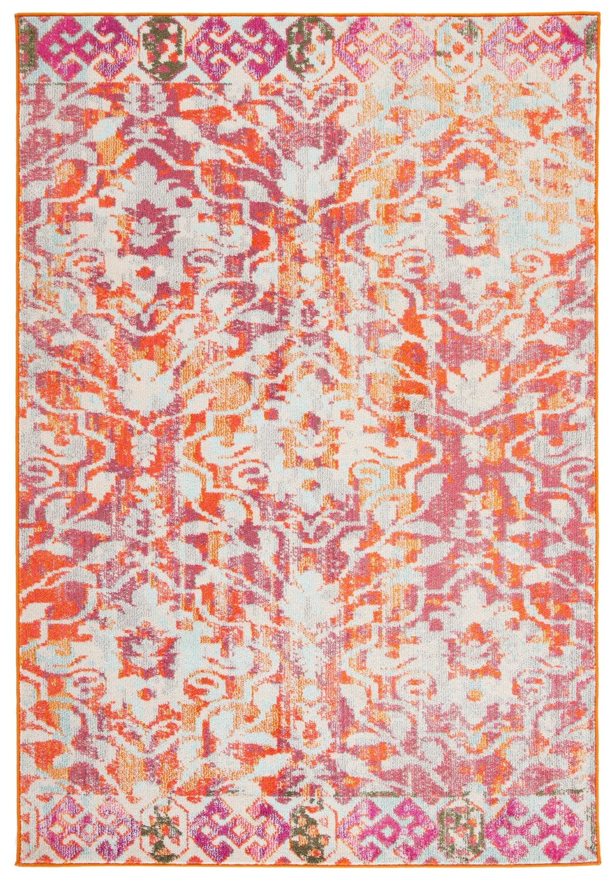 Safavieh Madison 4'-0" x 6'-0" Rug in Orange / Ivory