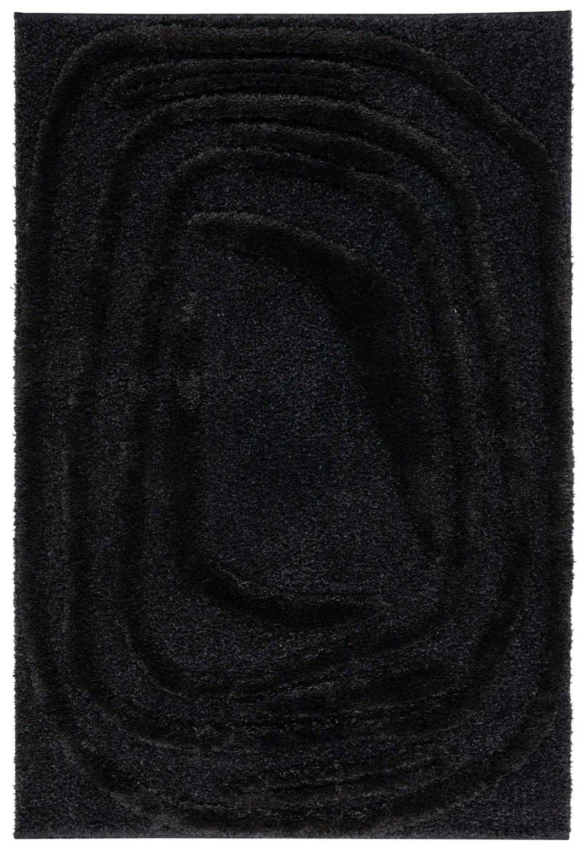 Safavieh Hi-Lo Shag 4'-0" x 6'-0" Rug in Black