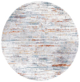 Safavieh Berber Shag 5'-5" x 5'-5" Rug in Blue Rust / Ivory