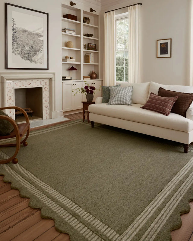 Chris Loves Julia x Loloi Scottie SCO-01 Olive / Pebble Rug - room scene 3