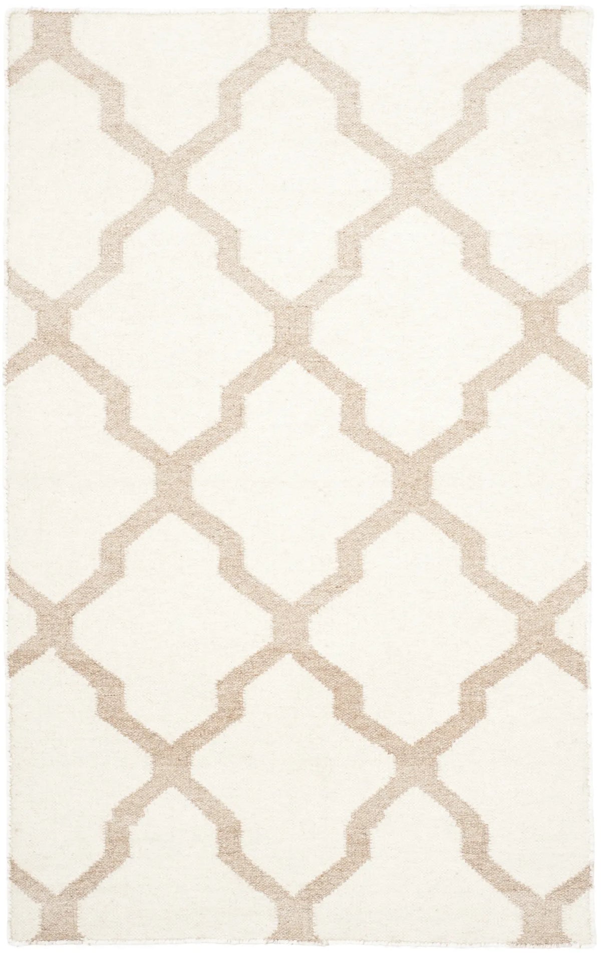Safavieh Dhurries 3'-0" x 5'-0" Rug in Ivory / Camel