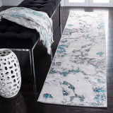 Safavieh Amelia 2'-0" x 10'-0" Rug in Grey / Turquoise