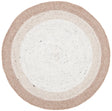 Safavieh Braided 3'-0" x 3'-0" Rug in Beige / Ivory
