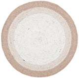 Safavieh Braided 3'-0" x 3'-0" Rug in Beige / Ivory