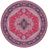 Safavieh Tucson 6'-0" x 6'-0" Rug in Red / Navy