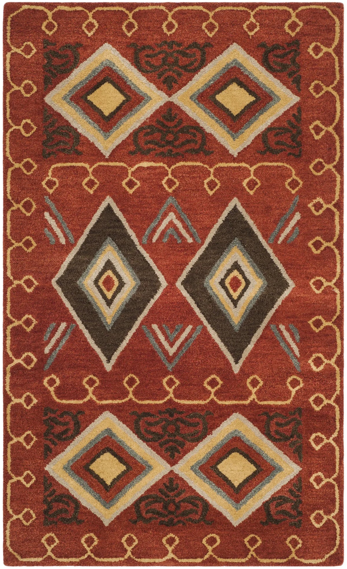 Safavieh Heritage 3'-0" x 5'-0" Rug in Red / Multi