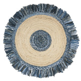 Safavieh Cape Cod 3'-0" x 3'-0" Rug in Ivory / Denim