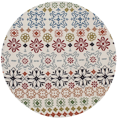 Safavieh Wyndham 7'-0" x 7'-0" Rug in Ivory / Multi