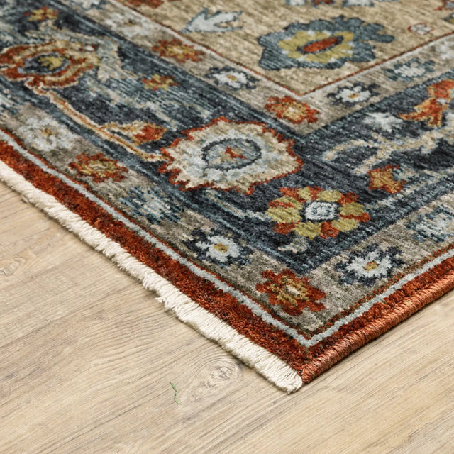 Oriental Weavers Sphinx Aberdeen 1143H Red/ Blue Rugs - corner detail
