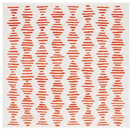 Safavieh Tulum 6'-7" x 6'-7" Rug in Ivory / Rust