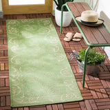 Safavieh Courtyard 2'-3" x 10'-0" Rug in Olive / Natural