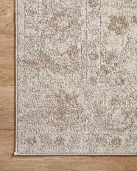 Loloi Odette Odt-03 Ivory/Beige Rug - corner on wood