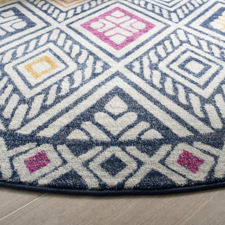 Safavieh Evoke 6'-7" x 6'-7" Rug in Navy / Ivory