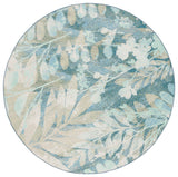 Safavieh Barbados 500 6'-6" x 6'-6" Rug in Blue Green / Ivory