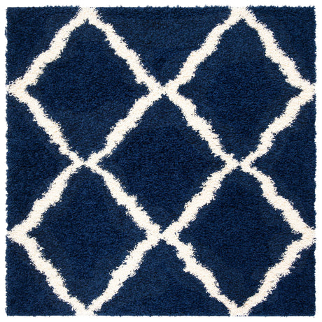 Safavieh Sgd-Dallas Shag 6'-0" x 6'-0" Rug in Navy / Ivory