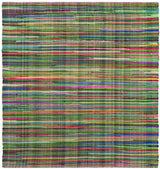 Safavieh Rag Rug 6'-0" x 6'-0" Rug in Green / Multi