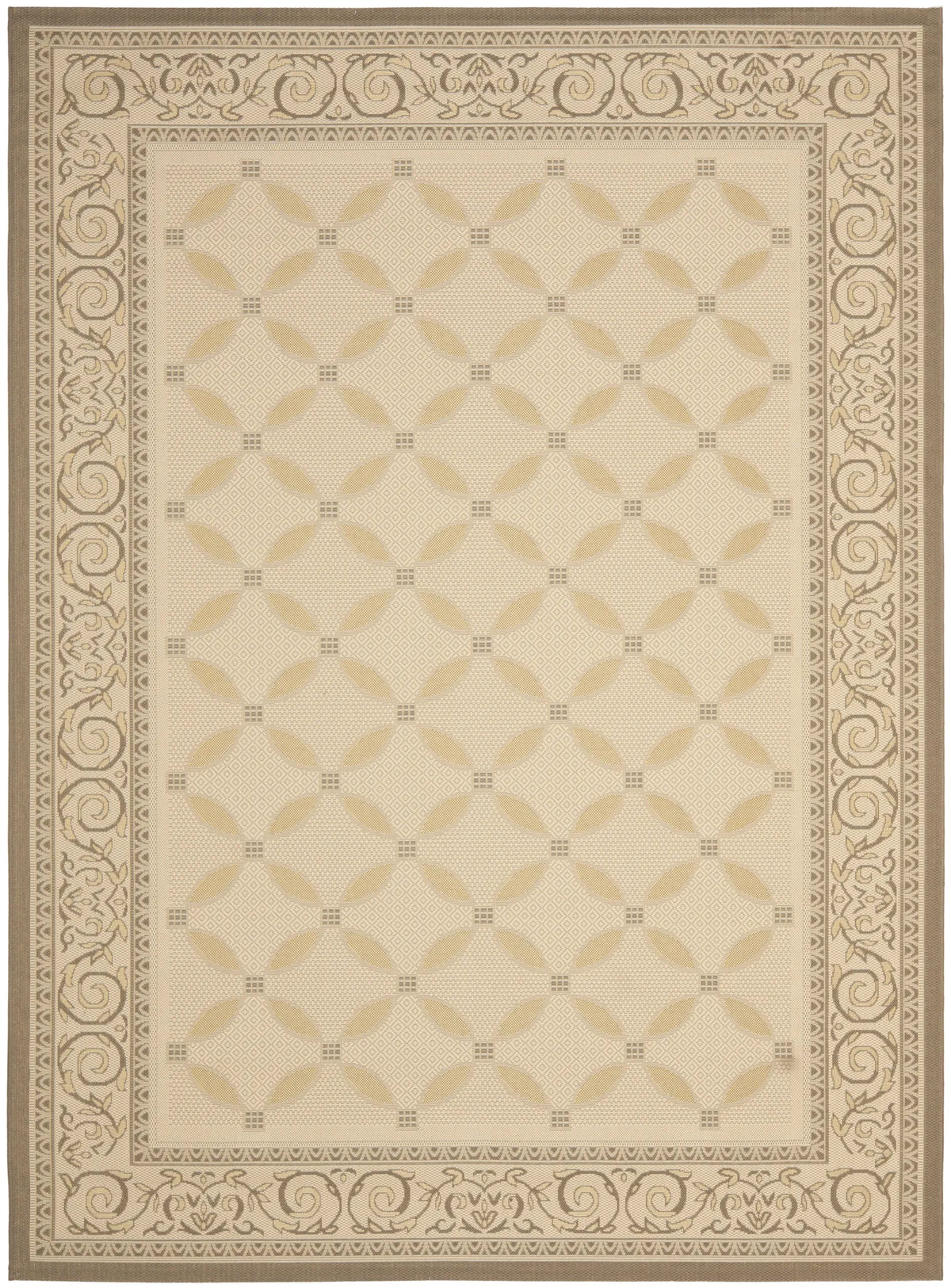 Safavieh Courtyard 6'-7" x 9'-6" Rug in Dark Beig / Beige