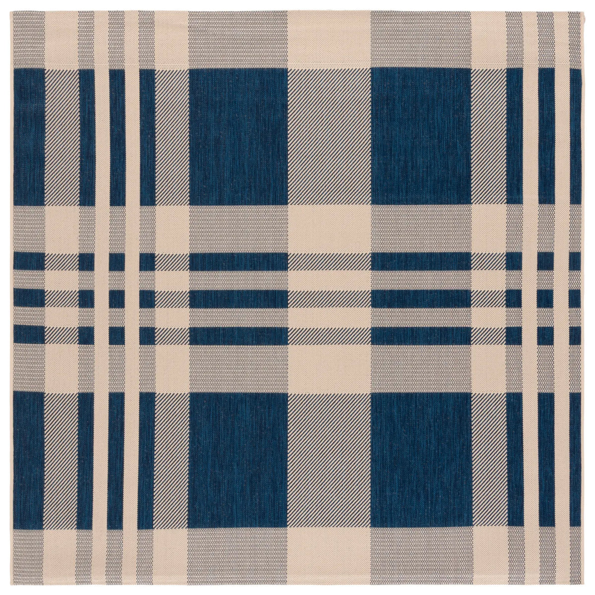 Safavieh Courtyard 6'-7" x 6'-7" Rug in Navy / Beige