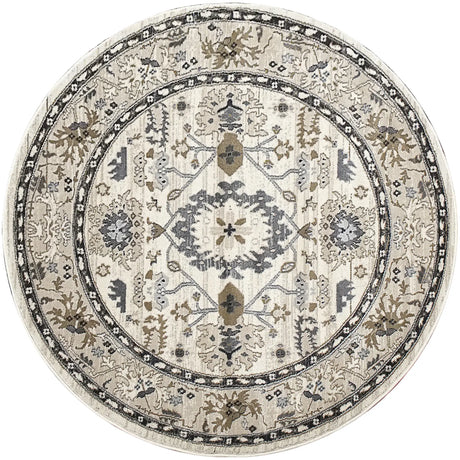 Dynamic Rugs Yazd 8531 Ivory Rugs - Round