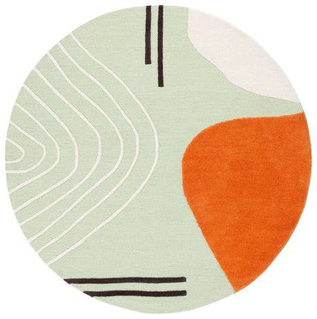 Safavieh Rodeo Drive 6'-0" x 6'-0" Rug in Green / Rust