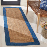 Safavieh Natural Fiber 2'-3" x 8'-0" Rug in Natural / Blue