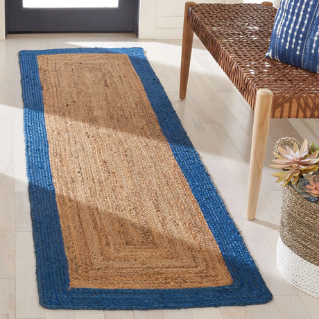 Safavieh Natural Fiber 2'-3" x 8'-0" Rug in Natural / Blue