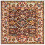 Safavieh Antiquity 6'-0" x 6'-0" Rug in Dark Brown / Ivory