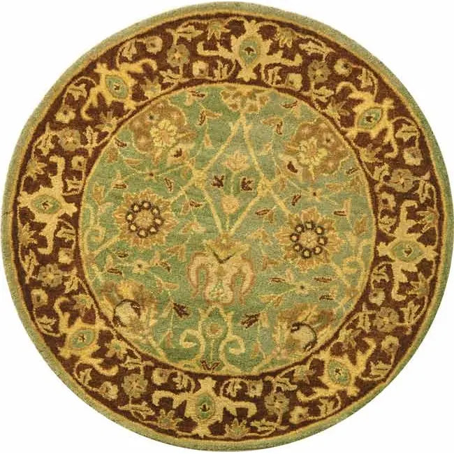 Safavieh Antiquity 3'-6" x 3'-6" Rug in Green / Brown
