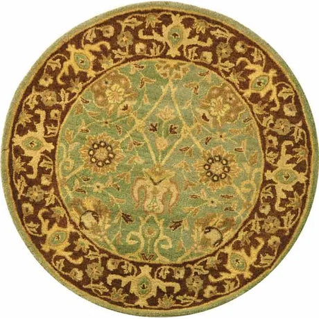 Safavieh Antiquity 3'-6" x 3'-6" Rug in Green / Brown