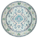 Safavieh Monaco 5'-0" x 5'-0" Rug in Light Blue / Ivory