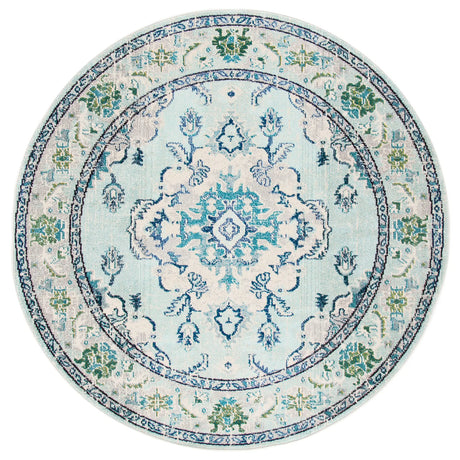 Safavieh Monaco 5'-0" x 5'-0" Rug in Light Blue / Ivory