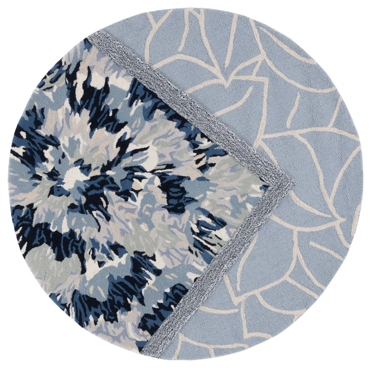 Safavieh Fifth Avenue 5'-0" x 5'-0" Rug in Light Blue / Navy