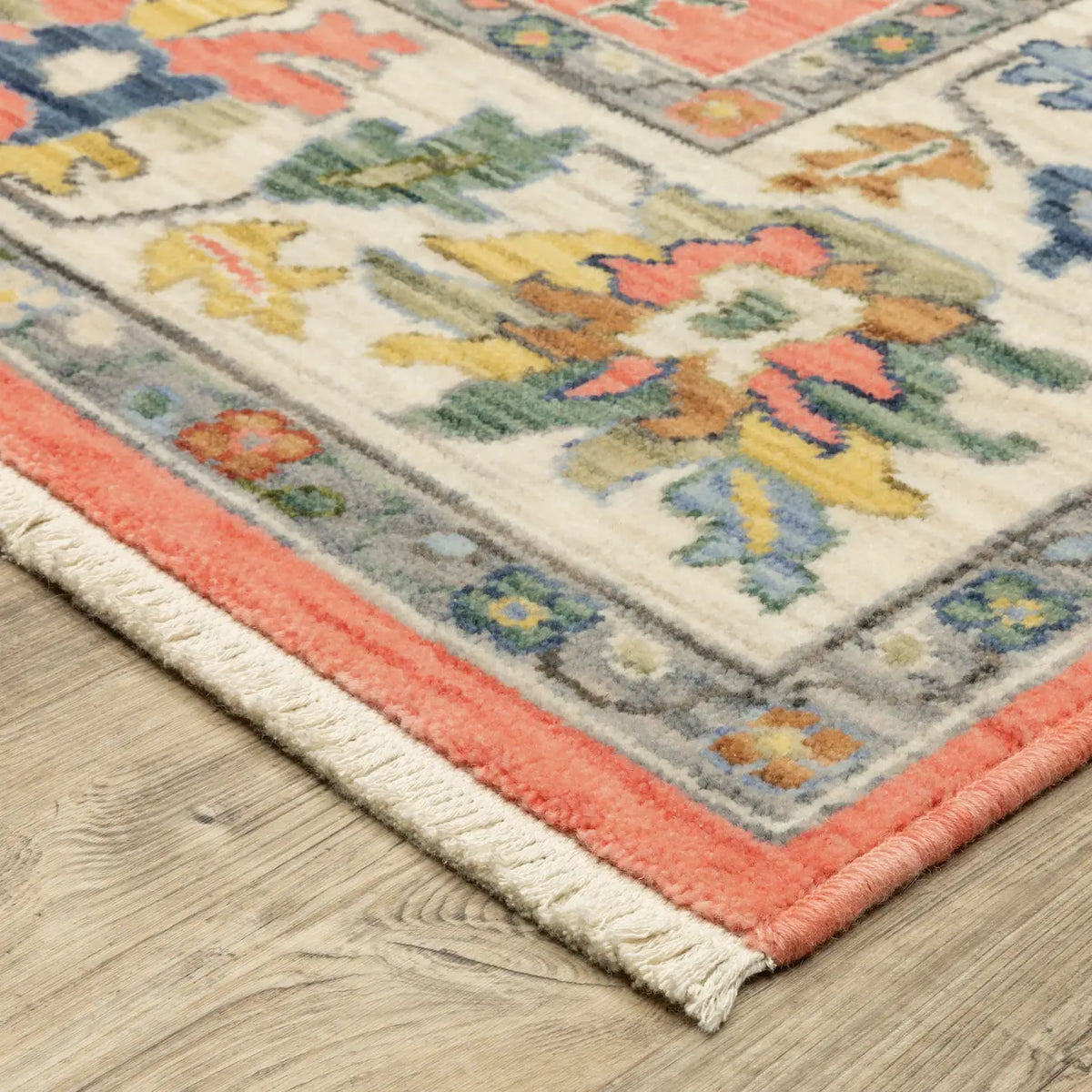 Oriental Weavers Sphinx LUCCA 2889B Pink Floral Rugs - corner detail