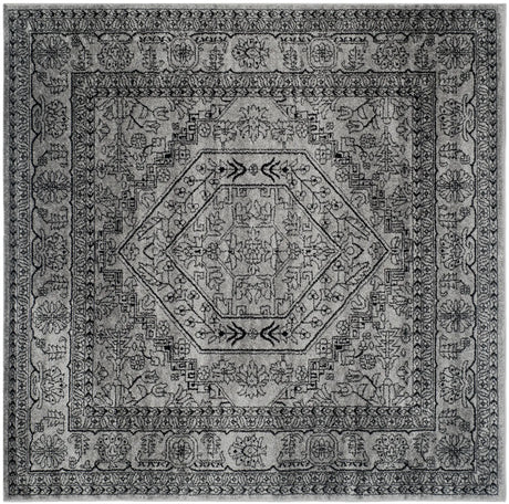 Safavieh Adirondack 8'-0" x 8'-0" Rug in Silver / Black