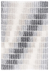 Safavieh Fontana Shag  800 4'-0" x 6'-0" Rug in Ivory / Grey